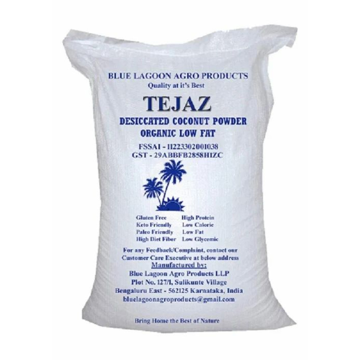 25Kg Tejaz Desiccated Coconut Powder
